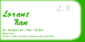 lorant man business card