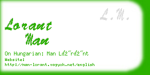 lorant man business card